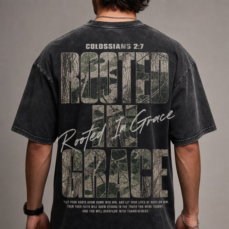 Streetwear T-Shirt Back Design Mockup
