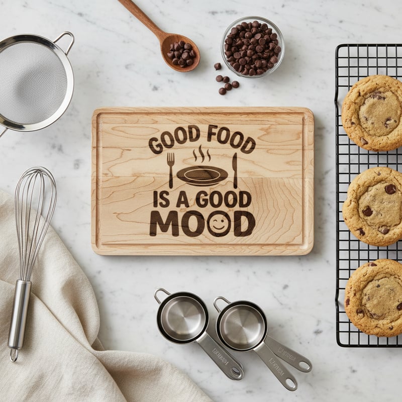 Flatlay Culinary Scene on Marble