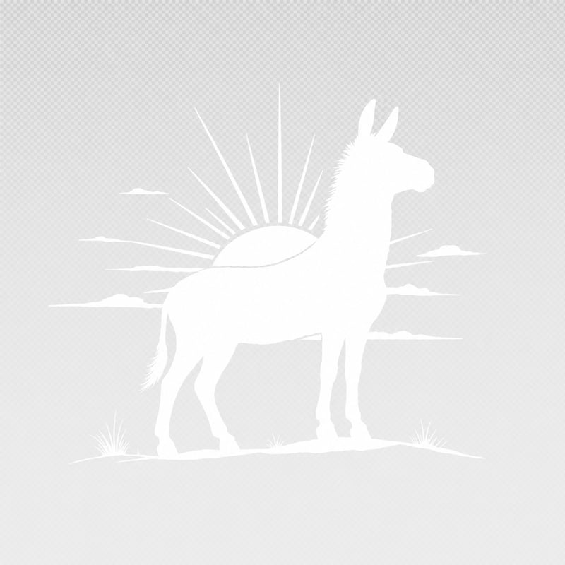 White Donkey Silhouette
