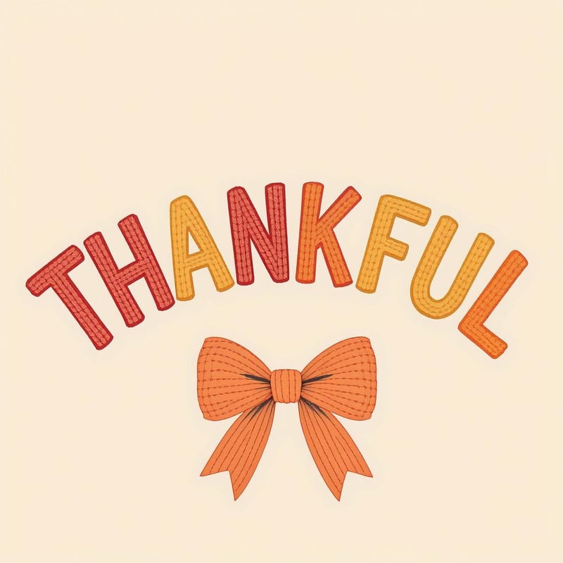 Thankful Autumn Knitted Vector