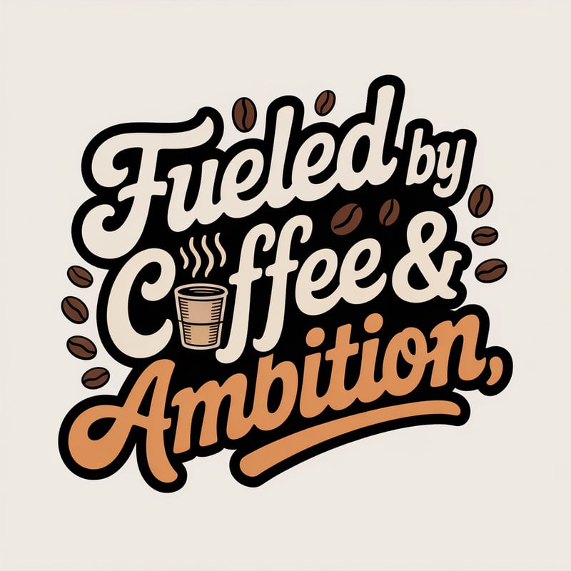Fueled by Coffee & Ambition Sticker