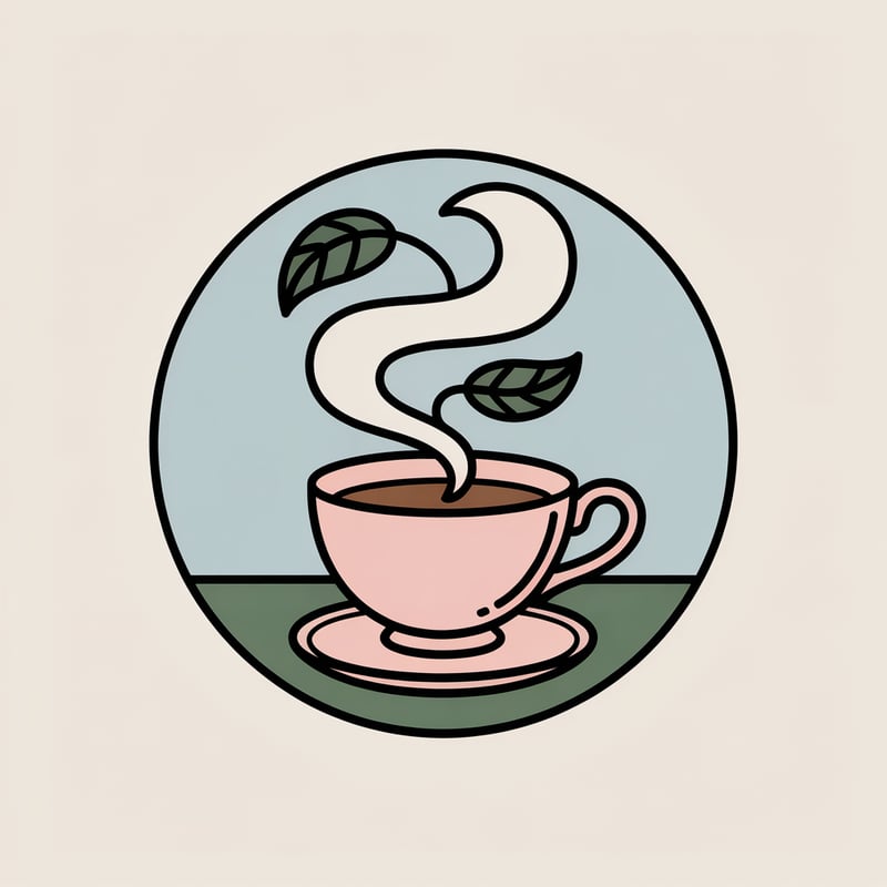 Minimalist Victorian Teacup Badge