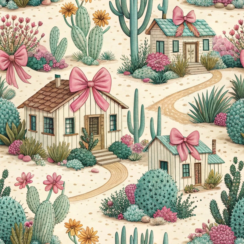 Bright Pastel Ranch Houses