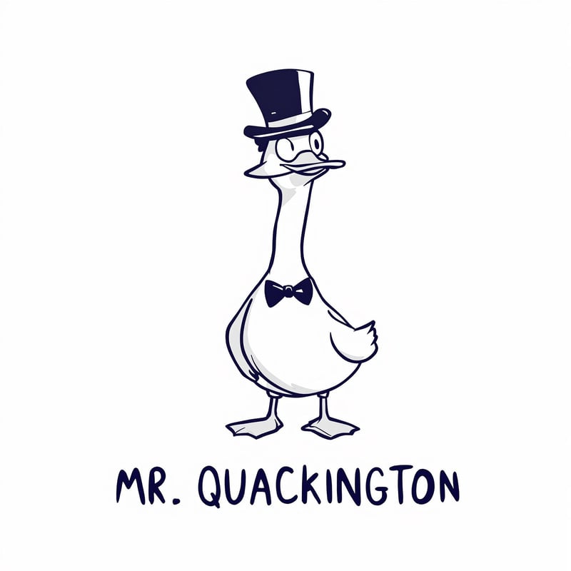 Dapper Duck Mr. Quackington Illustration