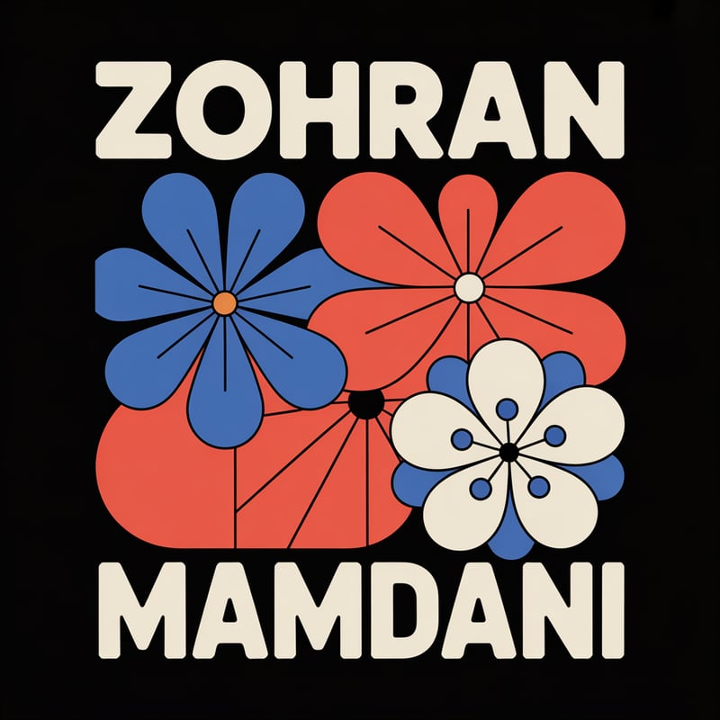 Retro 1960s Floral Logo Design