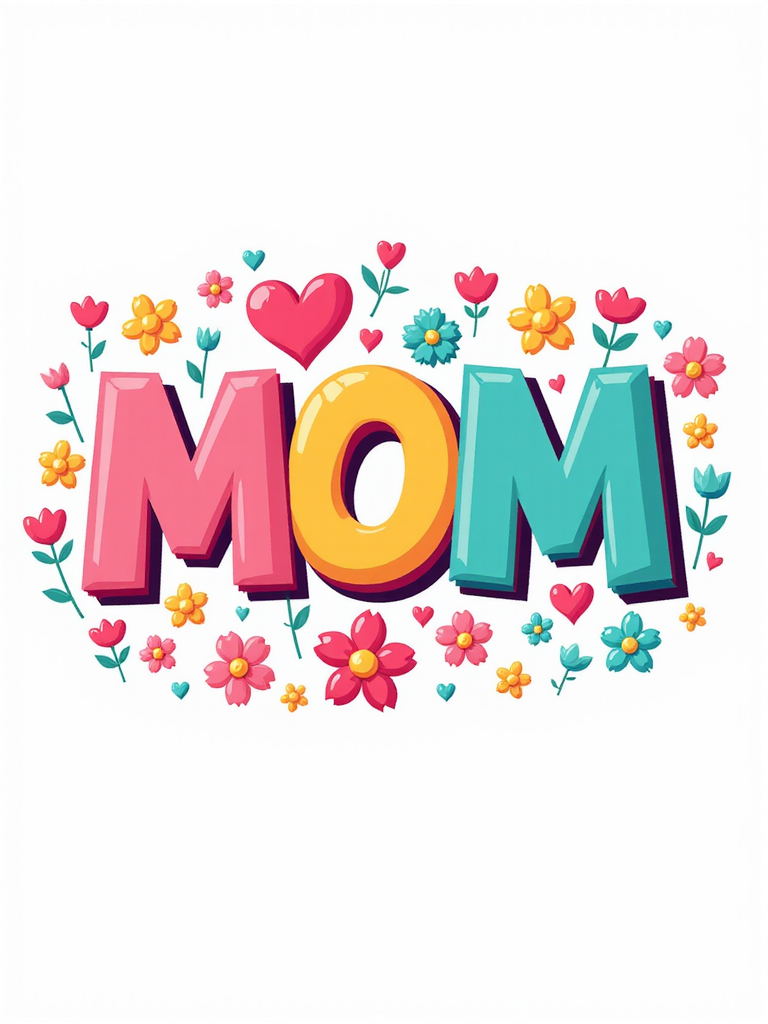 3D Cartoon Style MOM Design
