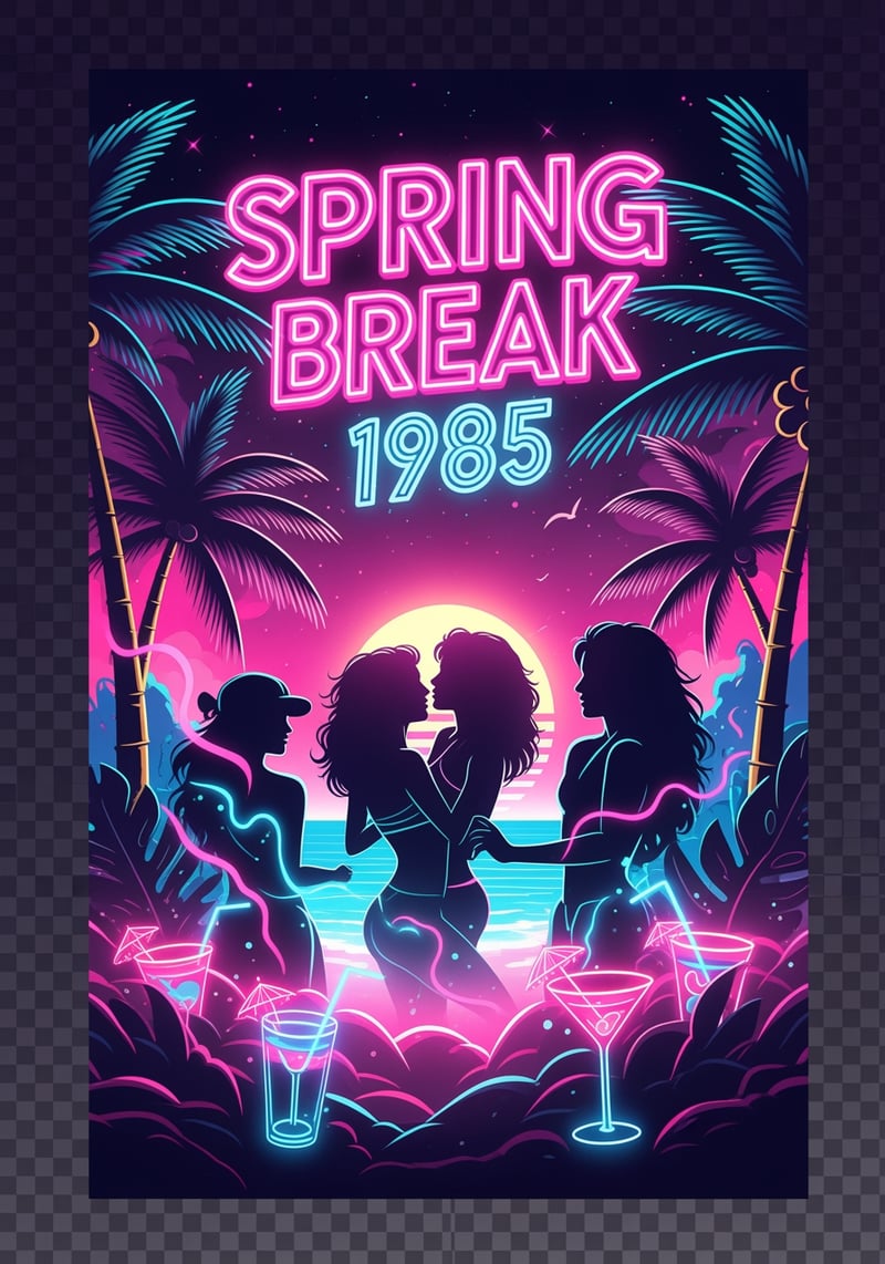 Mid-80s Spring Break Poster