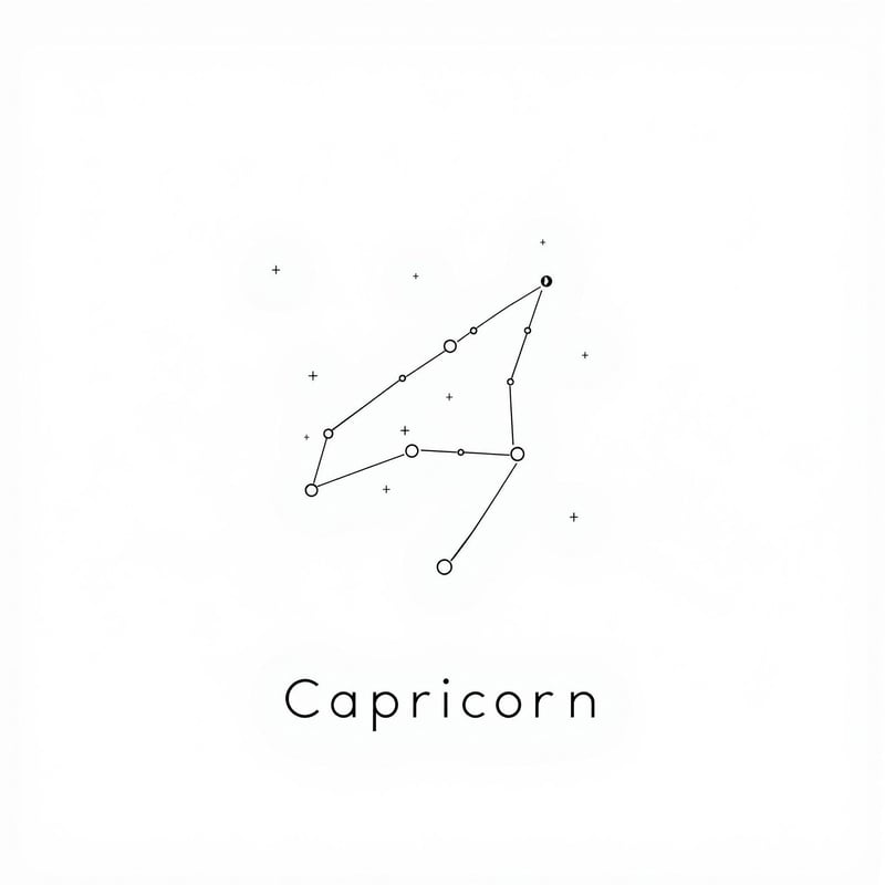 Minimalist Capricorn Constellation Art