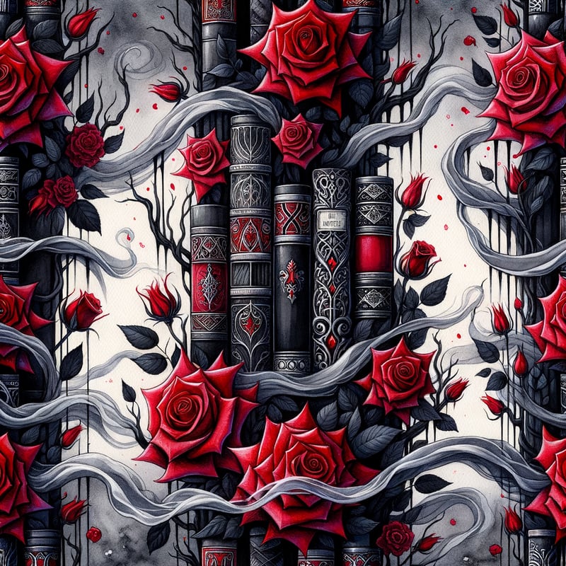 Gothic Fantasy Book Pattern