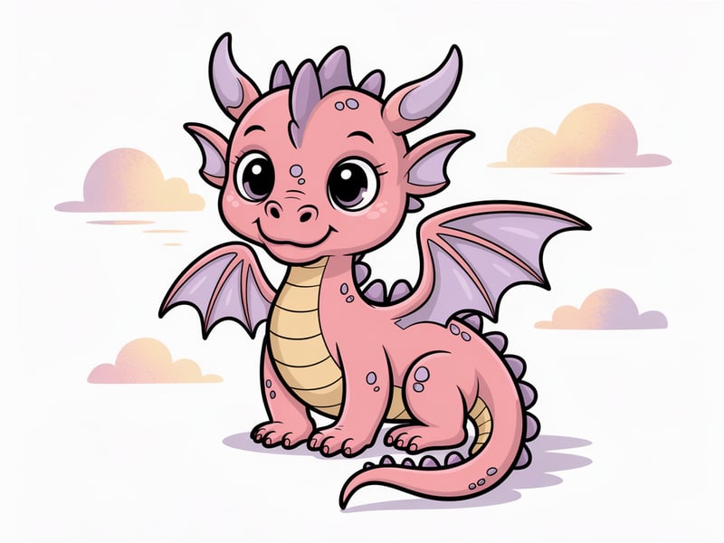 Baby Dragon Kids Wall Art