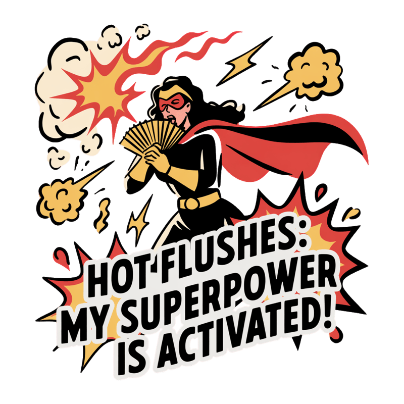 Retro Comic Menopause Humor Design