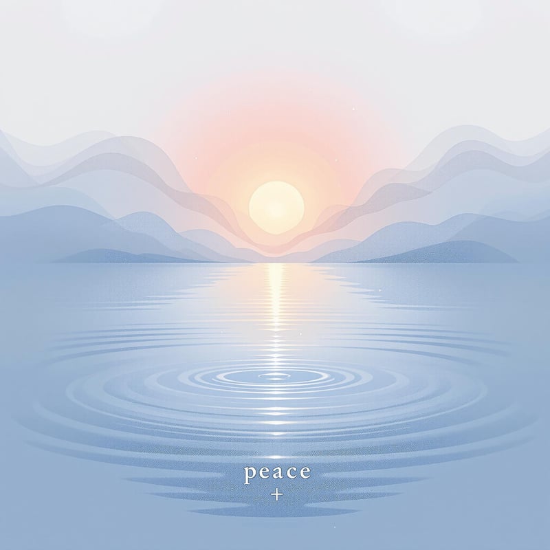 Minimalist Calm Lake Sunrise