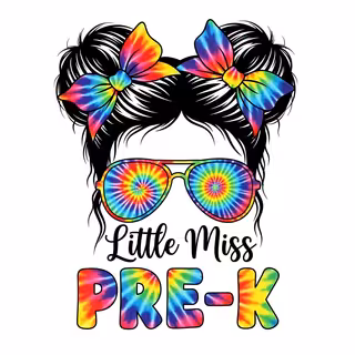 Colorful Kids Pre-K Tie-Dye Design