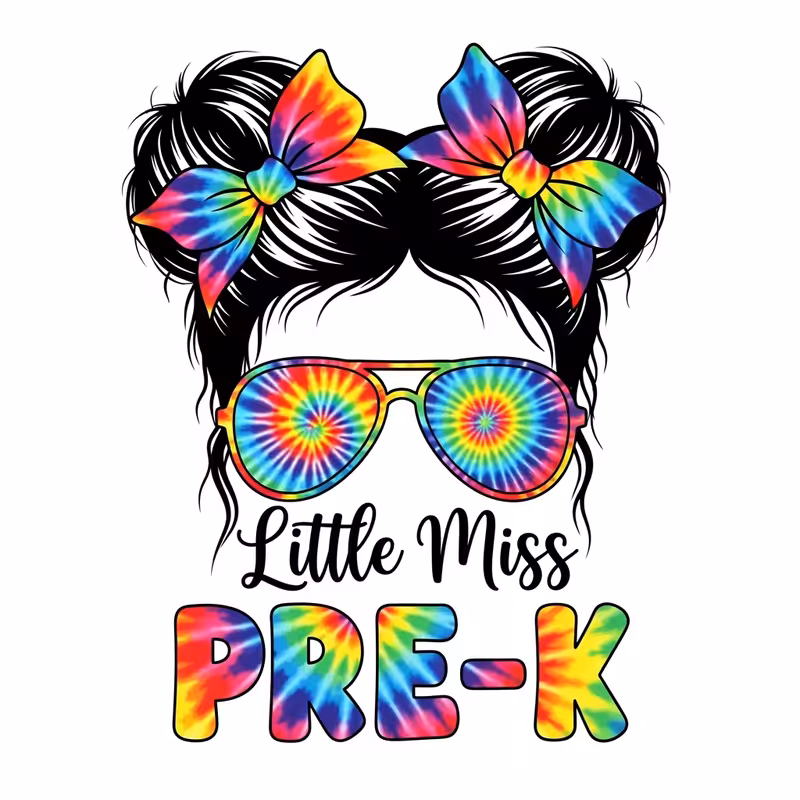 Colorful Kids Pre-K Tie-Dye Design