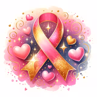 Breast Cancer Ribbon Watercolor Clipart
