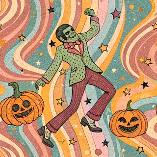 Funky Frankenstein Dancing in 70s Style