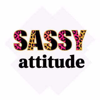 SASSY Word Design with Cheetah Print