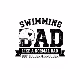 Distressed Swimming Dad T-Shirt Design