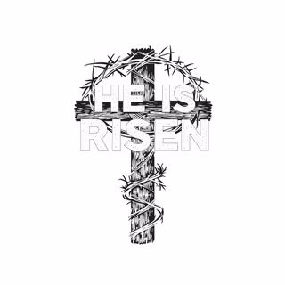 Cross with Crown of Thorns Design
