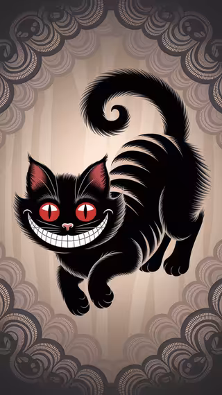 Gothic Cheshire Cat Clipart