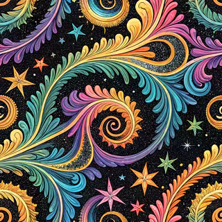 Neon Psychedelic Swirl Pattern