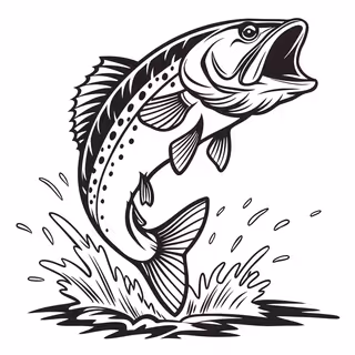 Largemouth Bass SVG Illustration