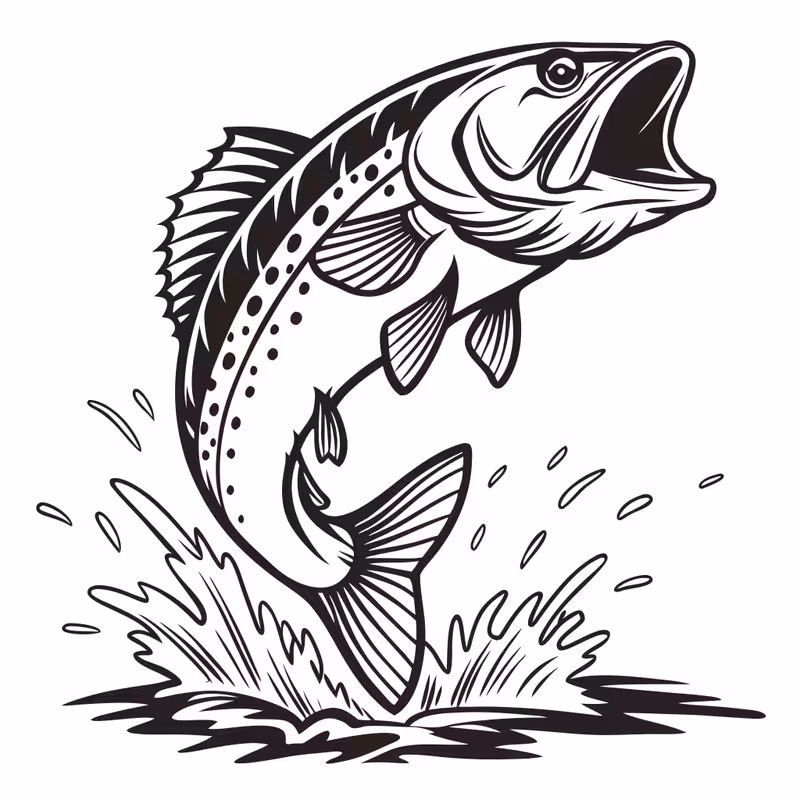 Largemouth Bass SVG Illustration
