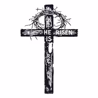 Cross with Crown of Thorns Design