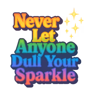 Rainbow Gradient Sparkle Quote Design