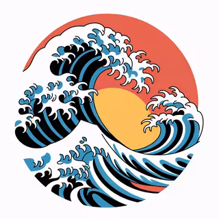 Traditional Japanese Waves Tattoo