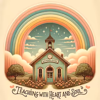 Whimsical Retro Schoolhouse Design