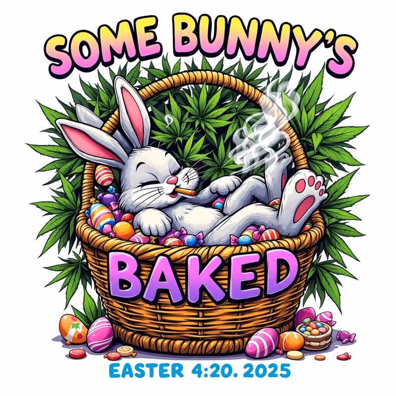 Laid-Back Bunny 420 Easter Design