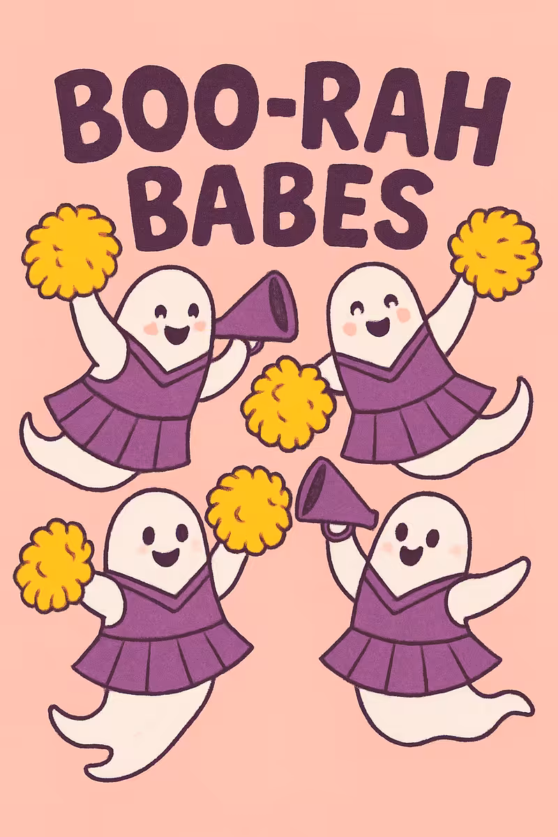 Girly Ghosts Cheerleading Art