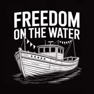 Hand-Drawn Wooden Fishing Boat Sketch
