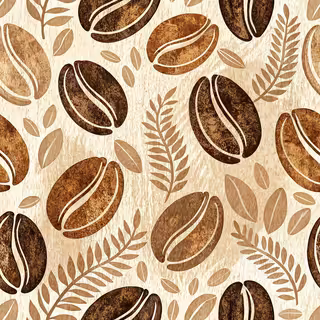 Abstract Coffee Bean Pattern