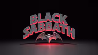 Black Sabbath Band Logo 3D Comic Style
