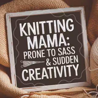 Knitting Mama Chalkboard Design
