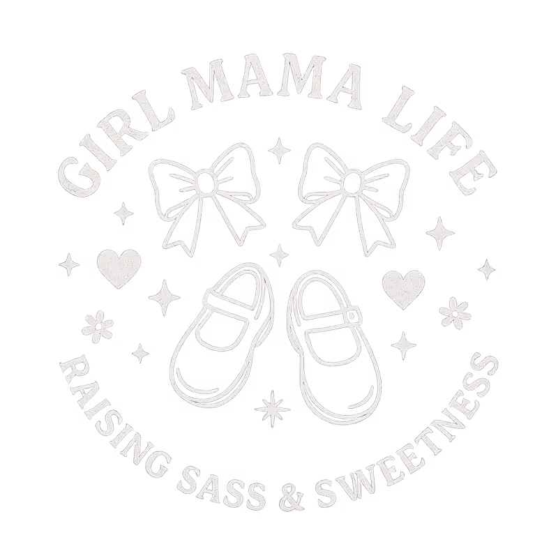 Vintage Girl Mama Line-Art T-Shirt Design