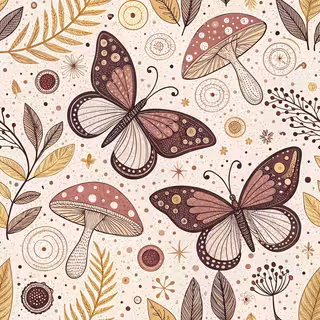 Vintage Geometric Butterfly Pattern