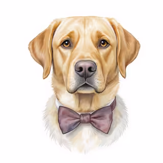 Labrador Retriever Wedding Portrait