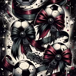 Grunge Soccer Ball Pattern