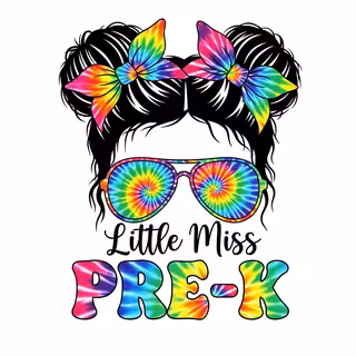 Colorful Kids Pre-K Tie-Dye Design