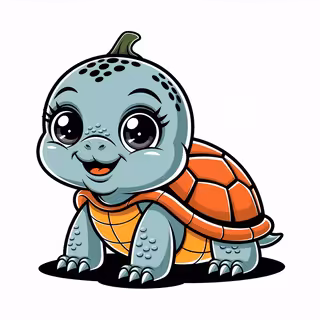 Cute Baby Turtle in Halloween Costume