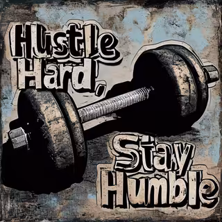 Hustle Hard, Stay Humble Sticker