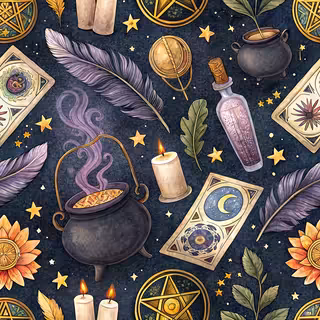 Witchy Tarot and Mystic Elements