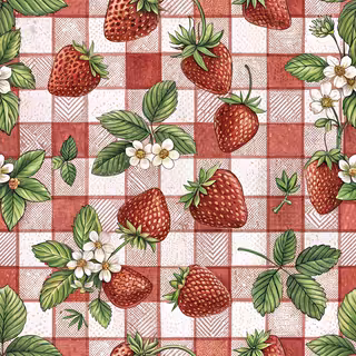 Red and White Picnic Plaid Pattern
