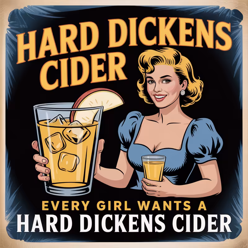 Vintage Hard Dickens Cider Ad