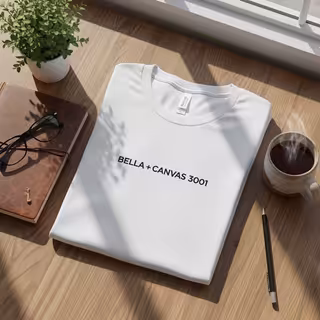 Bella + Canvas 3001 T-shirt Flat Lay
