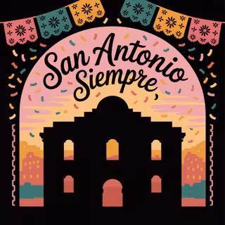 Alamo Silhouette Fiesta Design