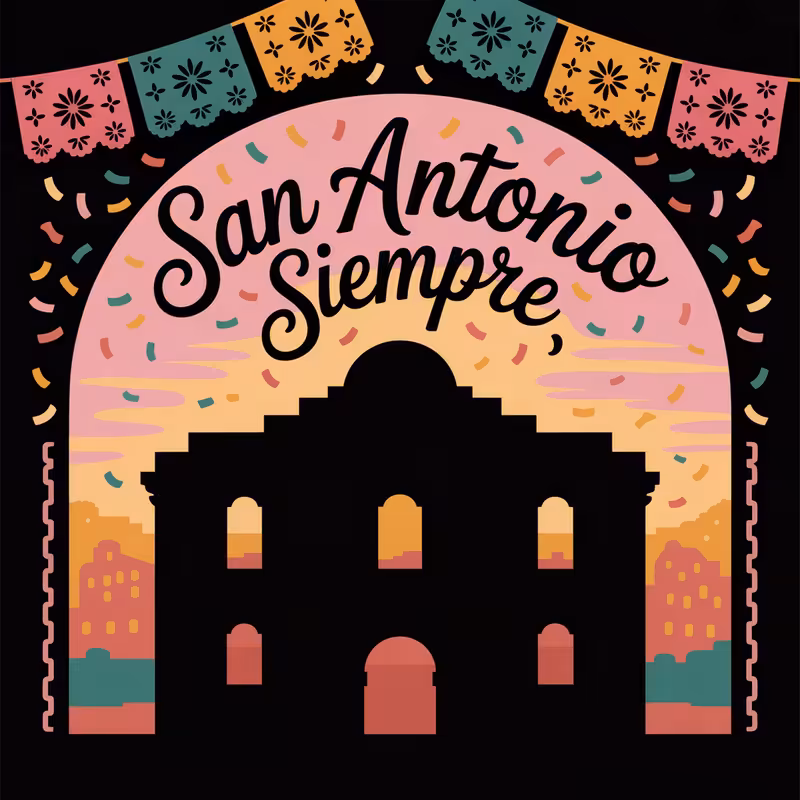Alamo Silhouette Fiesta Design